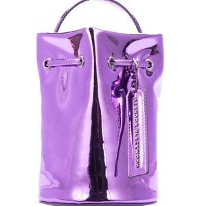 AUTHENTIC Brandon Blackwood Kamal Purple Bucket Metallic Bag
